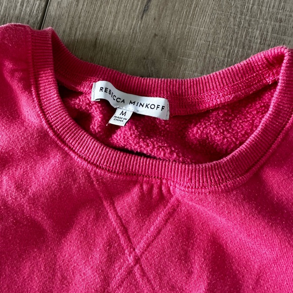Rebecca Minkoff Janine puff sleeve pink sweatshirt - Picture 3 of 3